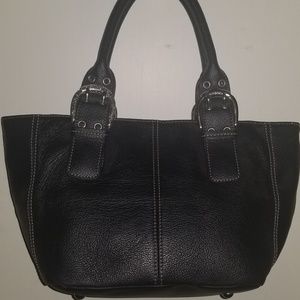 Black leather Tignanello bag